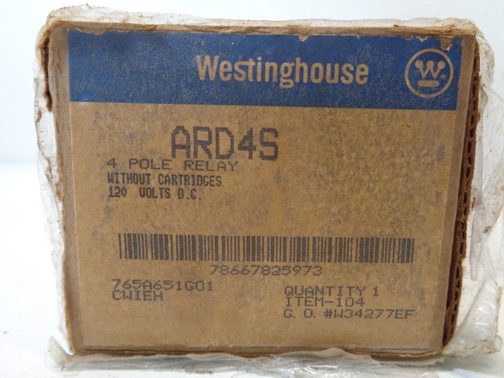 Westinghouse 4-Pole 120V Relay, Cat# ARD420S, Style# 765A652G01